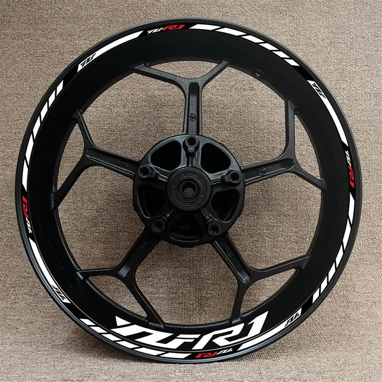 Stickers Motorcycle Wheel Stickers Night Reflective Decorative Rim for YZFR1 YZF-R1(Style 21)