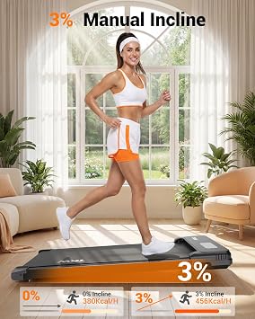 Walking Pad Treadmill for Home - Under Desk Treadmills Portable Mini Walkingpad Compact Walk Pads for Small Spaces Office Indoor Apartment Floor Flat Running Machine with Remote Quiet Lightweight