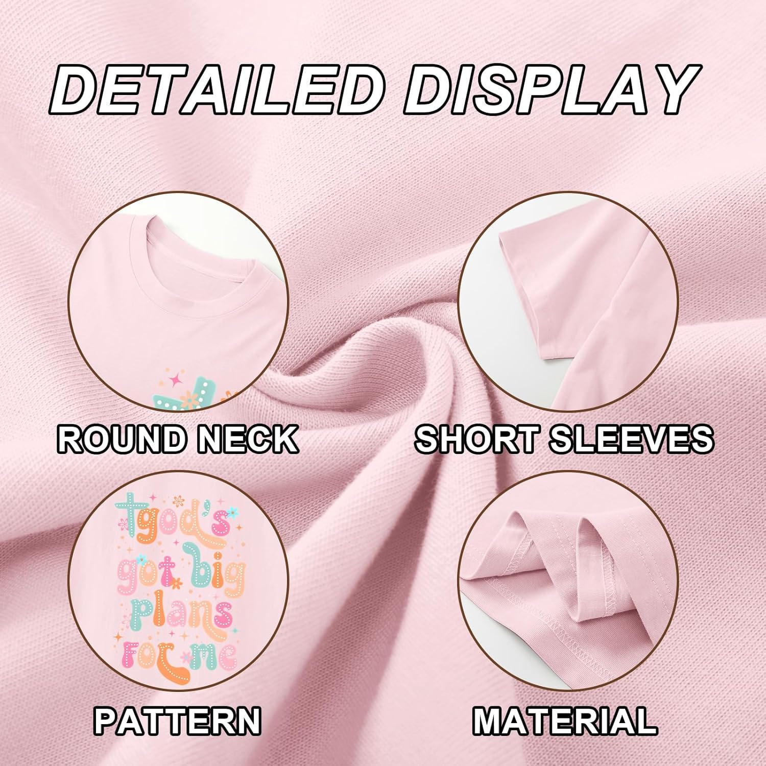 Christian Shirts for Girls Bible Verse God Shirt Kids Graphic Tees Cute Cross Outfits Floral Print Summer Top - Image 7