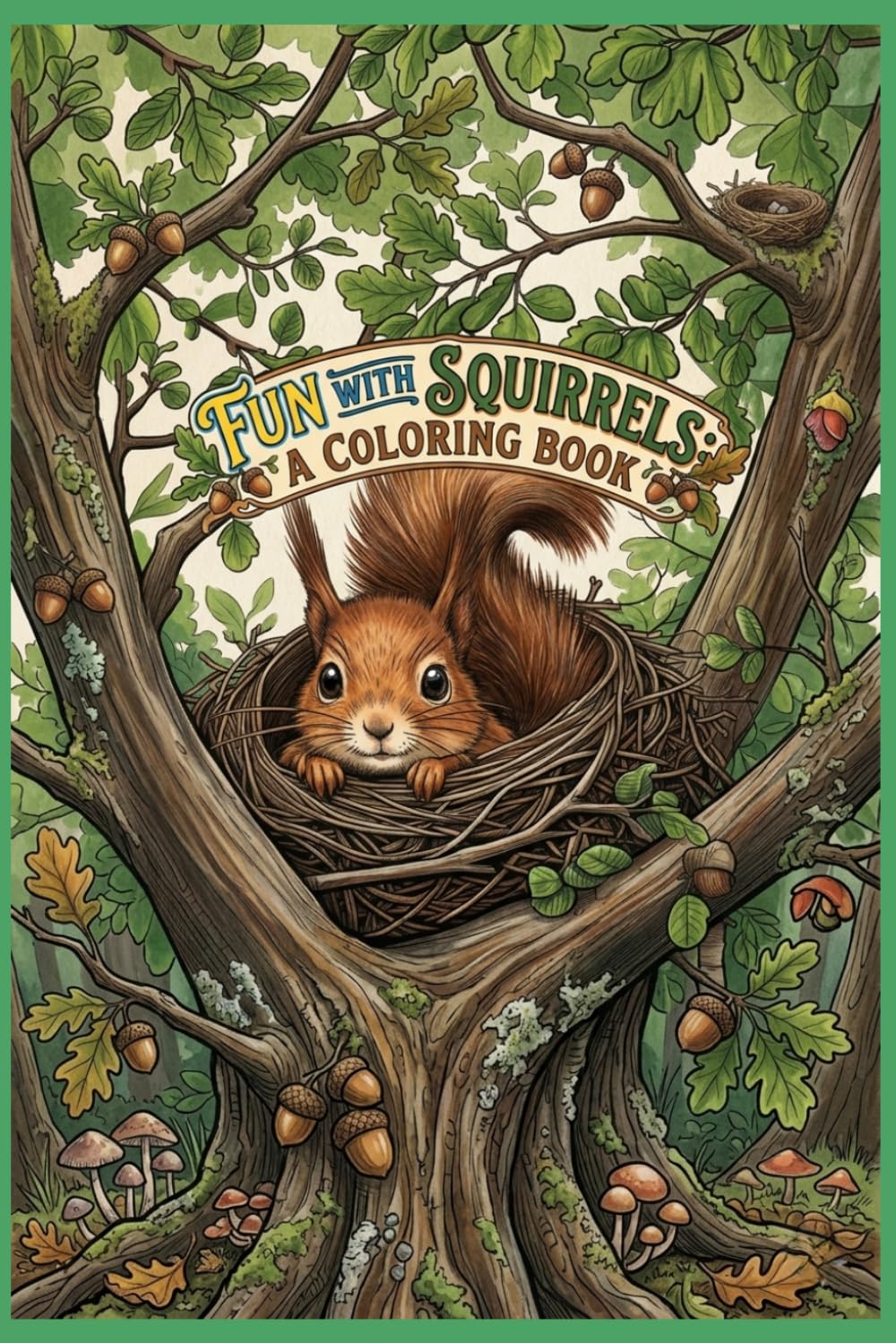 Fun with Squirrels A Coloring Book: Color the Cutest Squirrels in the Forest