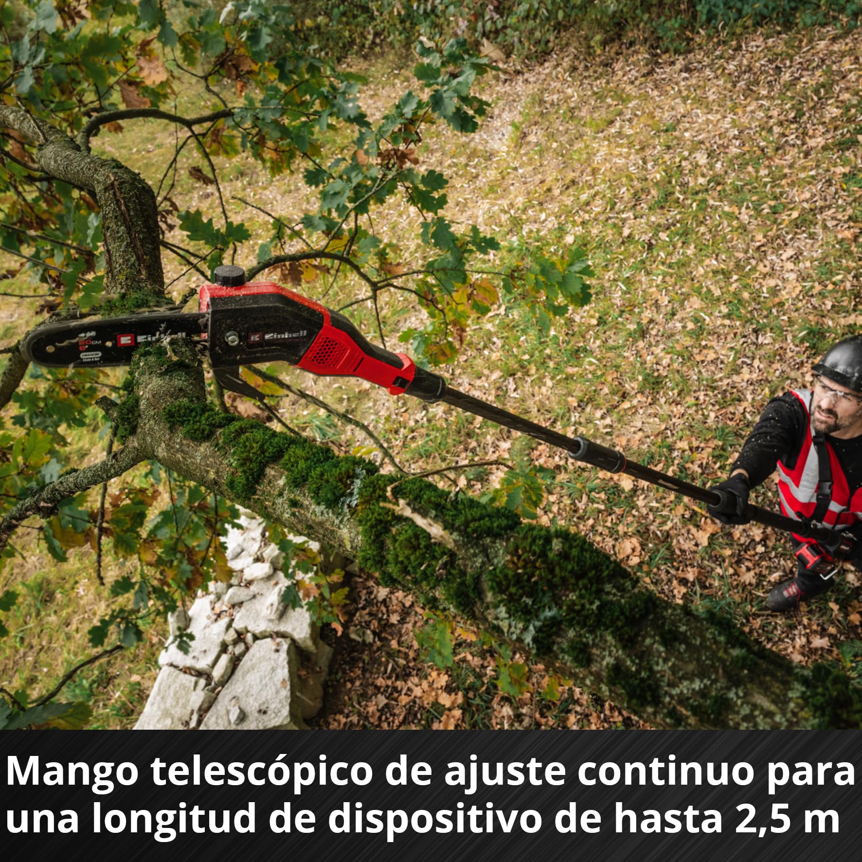 Podadora con batería GP-LC 18/20 Li T BL-Solo Einhell Professional Power X-Change (18 V, longitud de corte 18 cm, Brushless, velocidad de la cadena 7 m/s, lubricación de cadena autom., sin batería)
