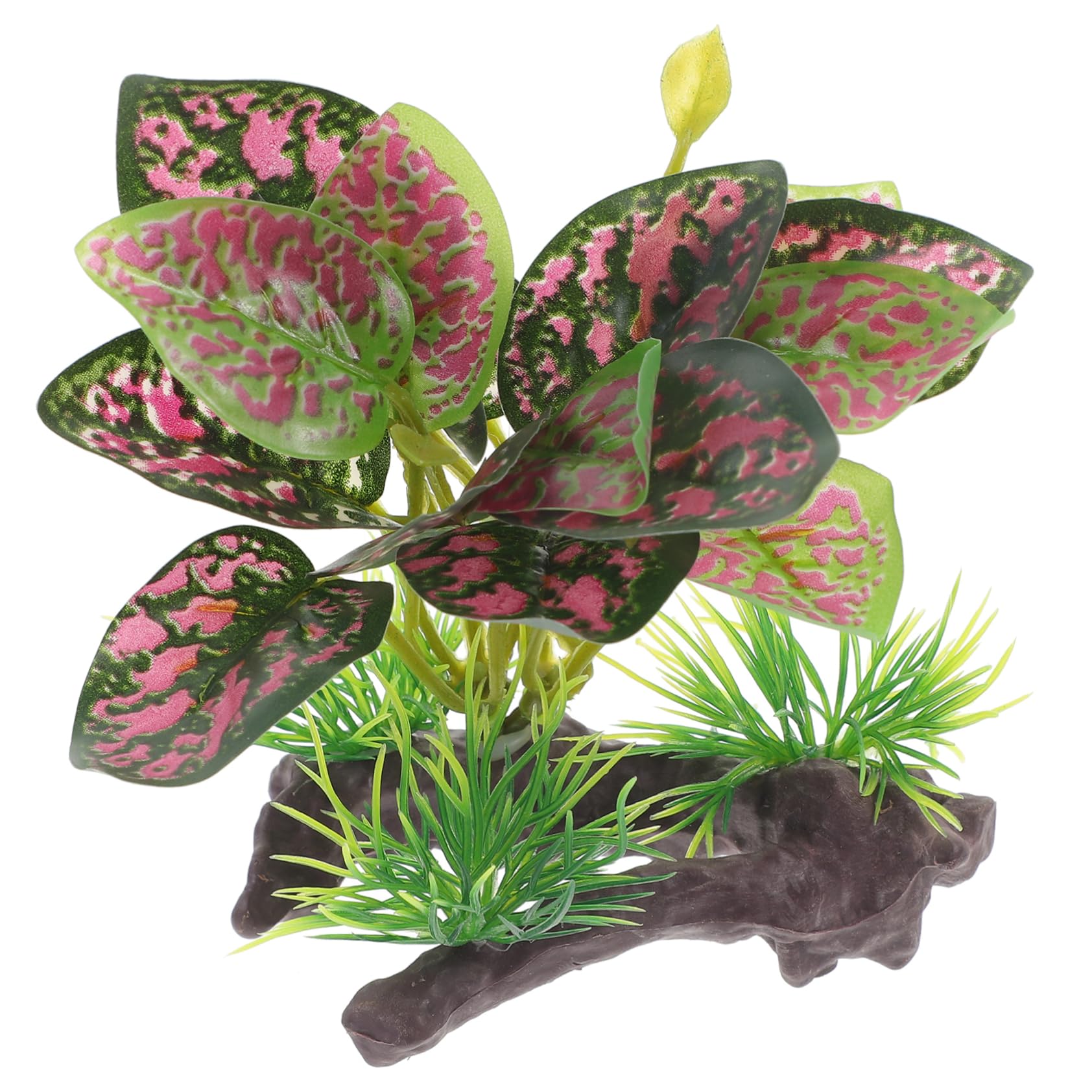 GALPADA Artificial Habitat Plant Decoration for Reptile Tank Realistic Fake Plant Model for Terrarium Durable and Material Vivid Color Decor for Fish Tanks and Home Spaces