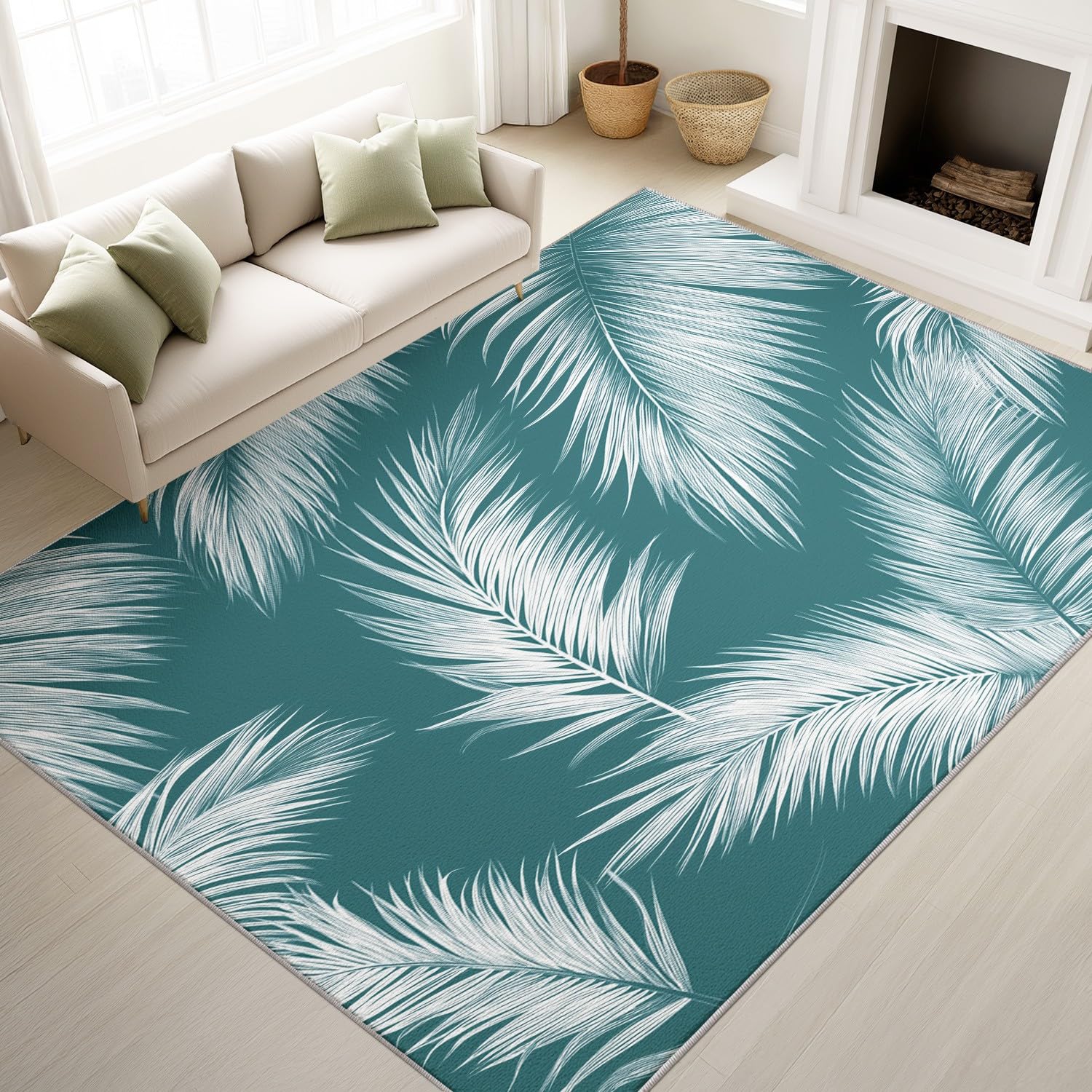 Tapis doux moelleux antidérapant de 160 x 230 cm pour moquette chambre adulte