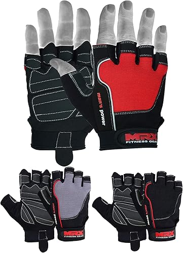 Miniatura 6 de MRX - Guantes de levantamiento de pesas para hombres y mujeres, entrenamiento de gimnasio, culturismo, entrenamiento de fuerza, levantamiento de