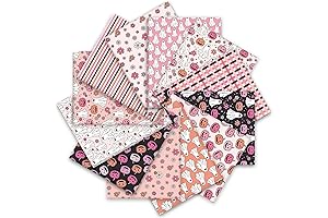 12PCS Black Spooky Fabric Bundles For Spooky DIY Crafts