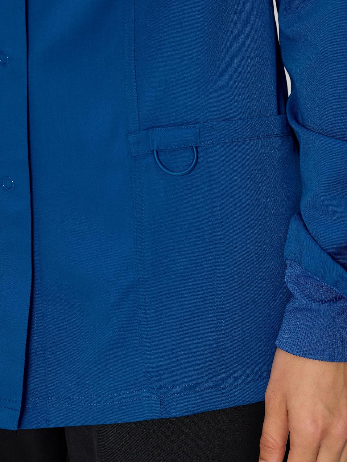 Scrub Jackets for Woman, Snap Front Nurse Jacket with 3 Pockets, Easy Care Soft Fabric - Image 5