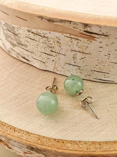 Miniatura 4 de Studs Earrings for Women Jade Earrings Studs for Men Stone Earrings Posts Gift for Graduation Birthday Anniversary Holidays (A Pair of Studs,