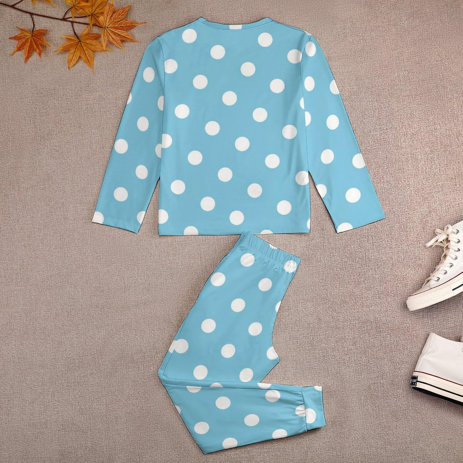 Amazon.co.jp: 子供服 パジャマ 水色 ブルー ドット柄 水玉 ボーイズ