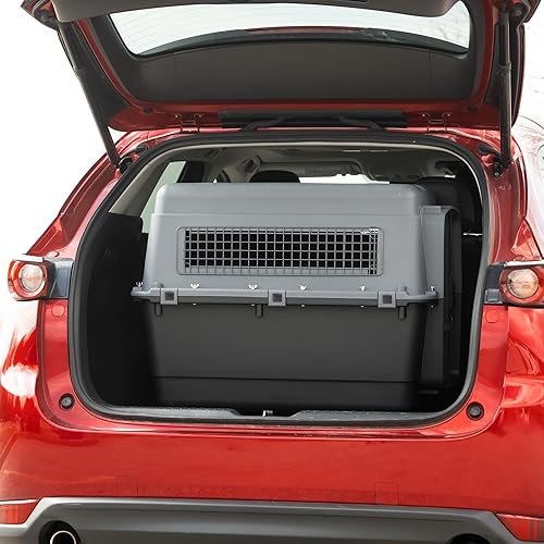 Miniatura 7 de SportPet Designs Jaula de perro de viaje con puerta de alambre aprobada por aerolíneas de plástico, XL