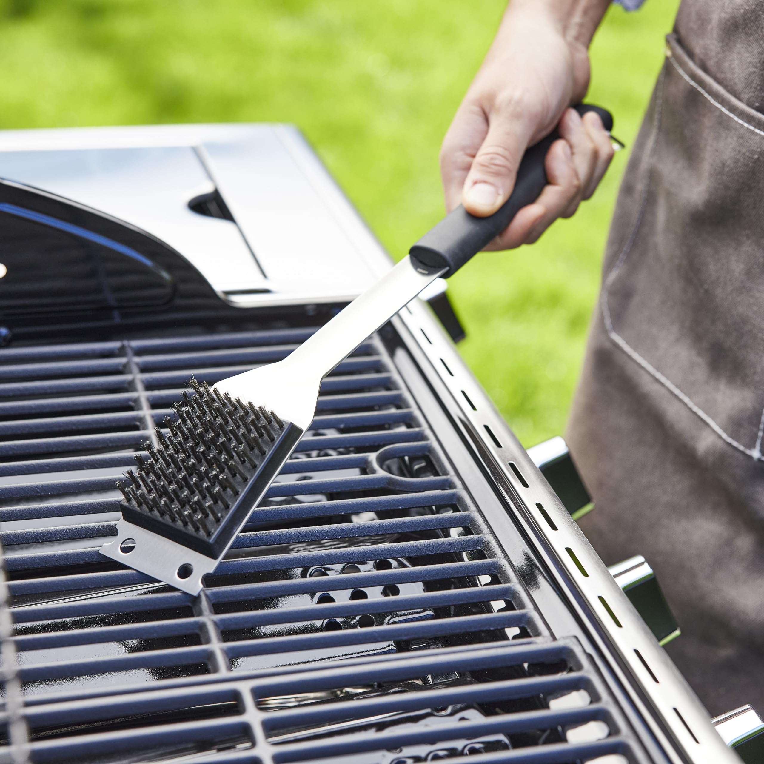 HENCKELS Spazzola per barbecue in acciaio inox, plastica, 1 pezzo