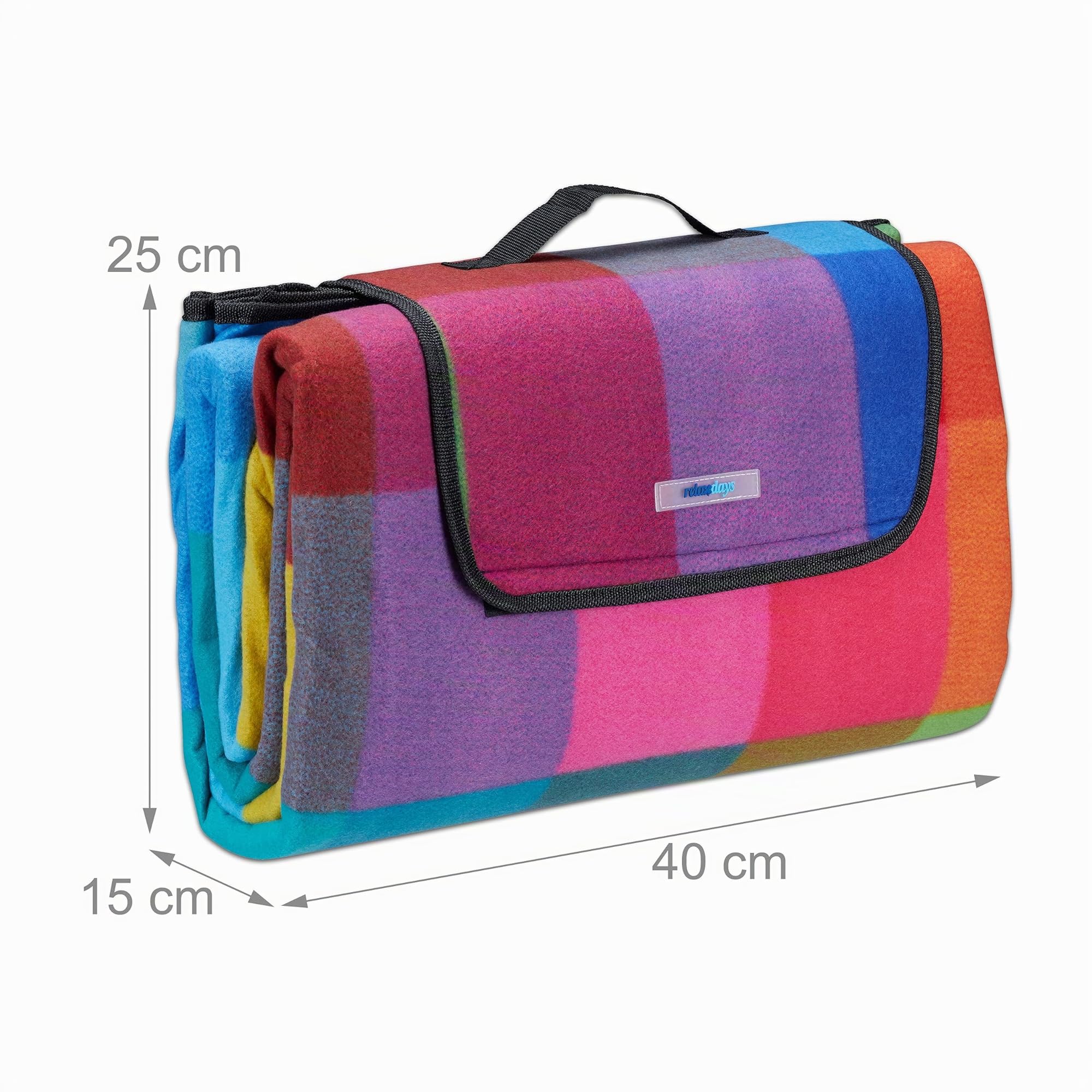 Relaxdays Coperta da Picnic XXL Impermeabile Rivestito Alluminio Isolante 200x200