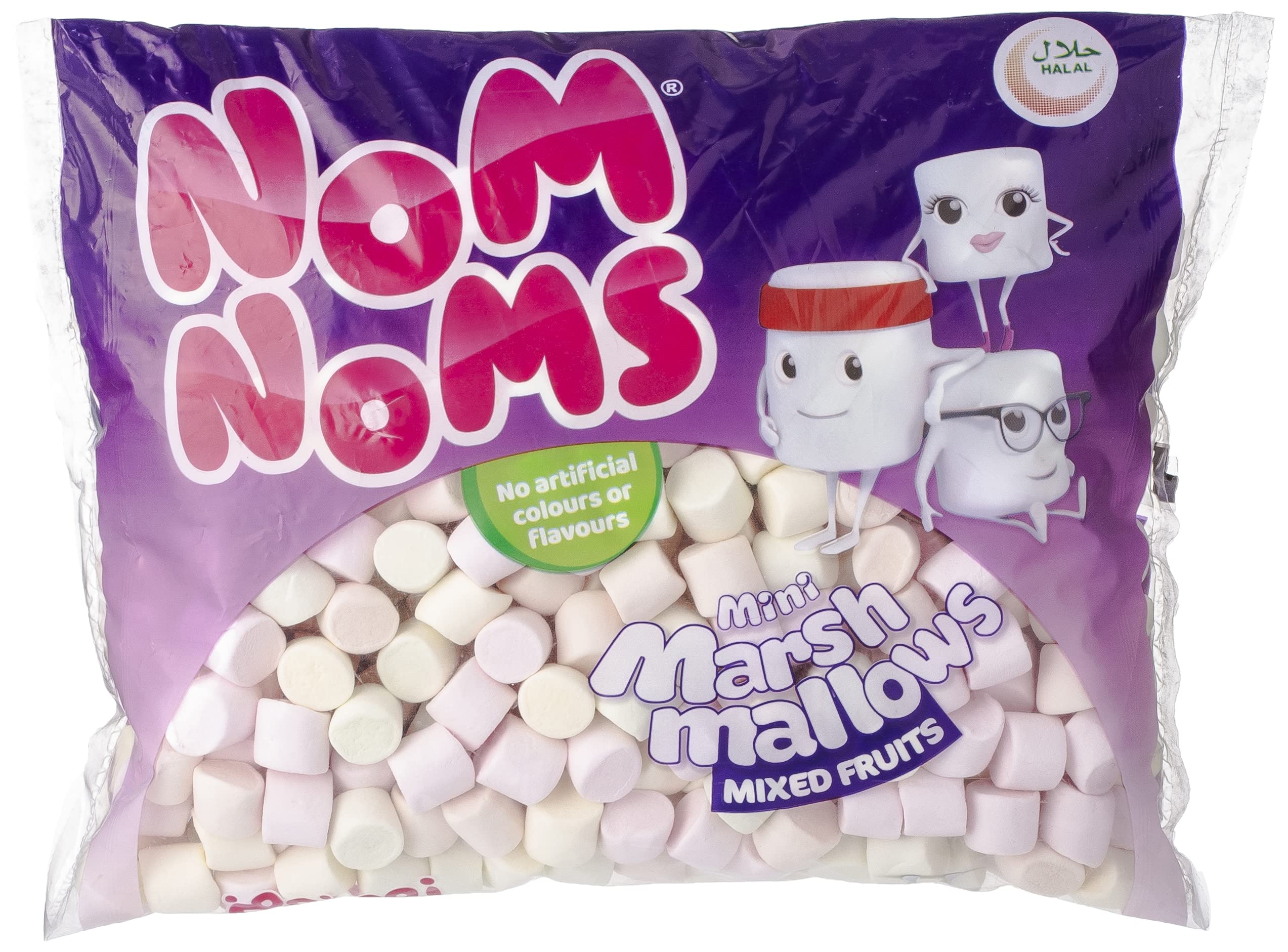 Nom Nom Nom Noms Mini Marsh Mallows Mixed Fruits 300g