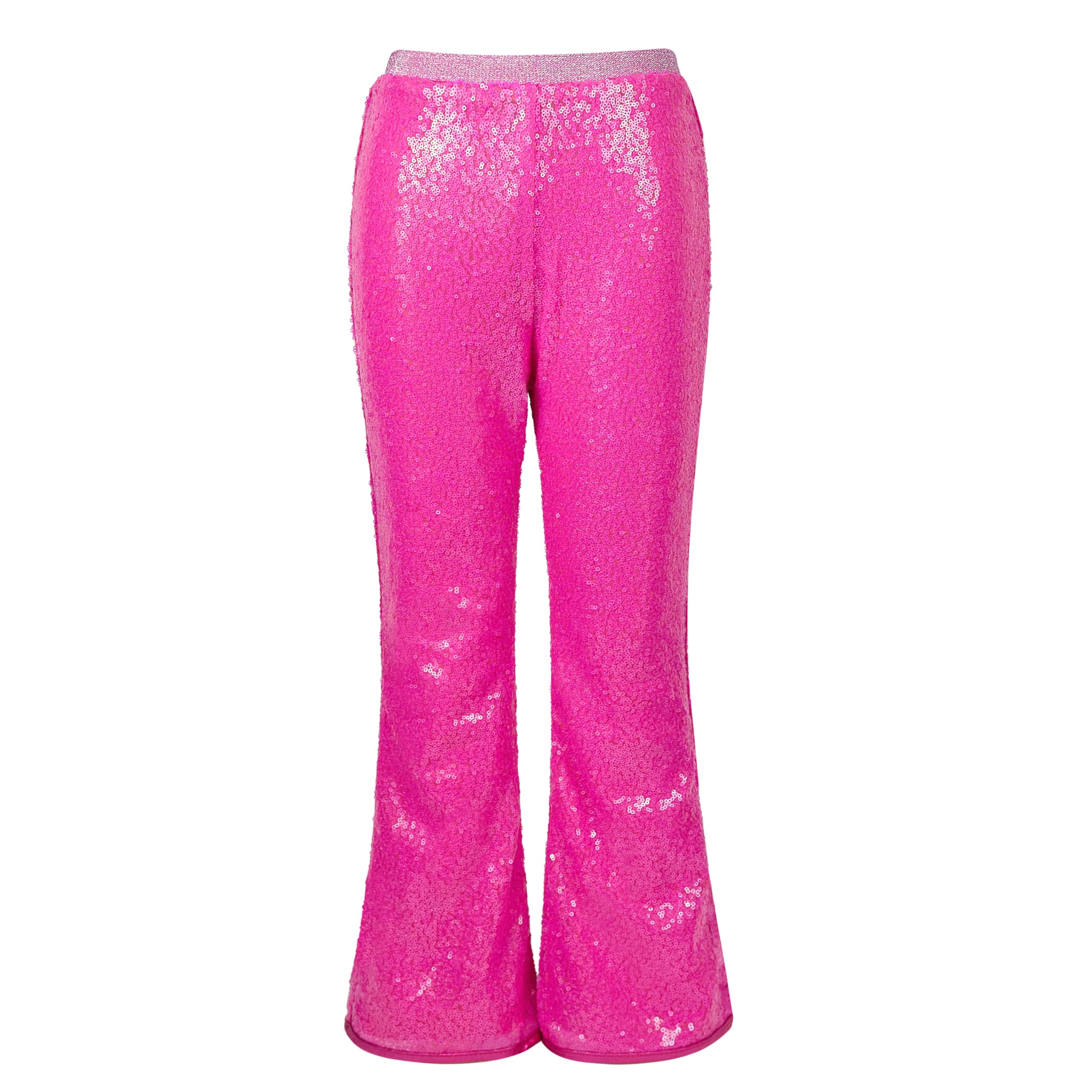 LOLANTA Mädchen-Schlaghose mit Pailletten, glitzernde Glockenhose, elastische Taille, Glitzer, Disco-Tanzhose