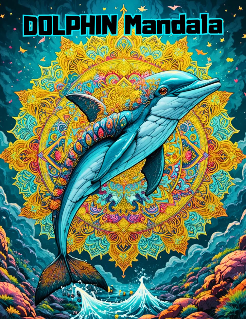 Dolphin Mandala Coloring Book: 50 Ocean Animal Designs for Stress Relief and Relaxation