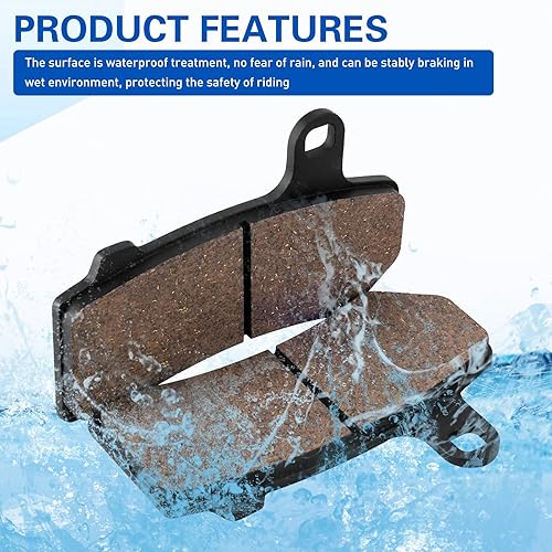 Miniatura 7 de Cyleto Pastillas de freno delanteras y traseras para HARLEY DAVIDSON Touring FLHTC Electra Glide Classic 2008-2012 / FLHTCU Ultra Classic Electra