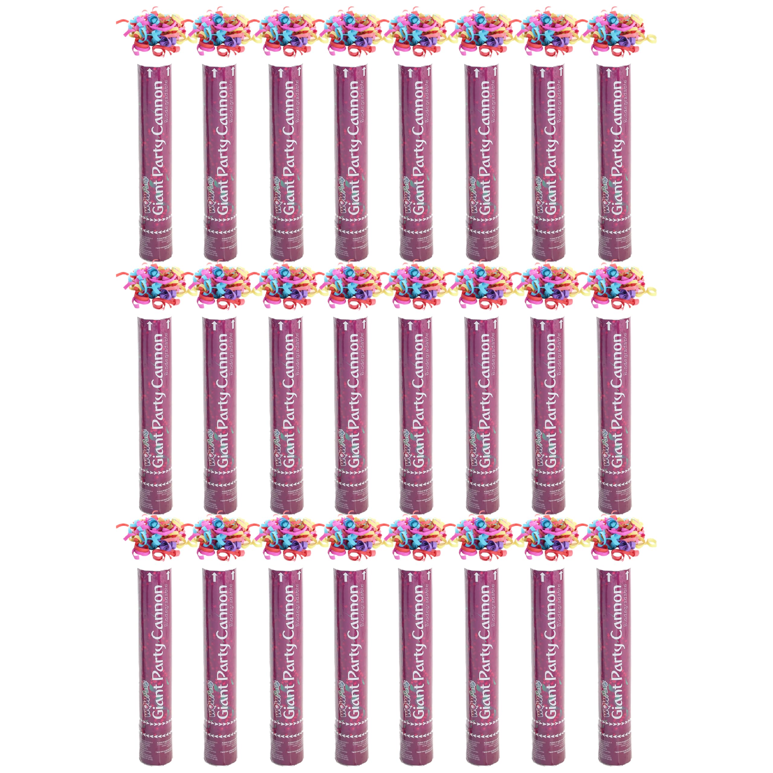 Partykanone Konfetti-Shooter - 24-30 cm - Konfetti-Popper für Silvester und Hochzeitsveranstaltungen