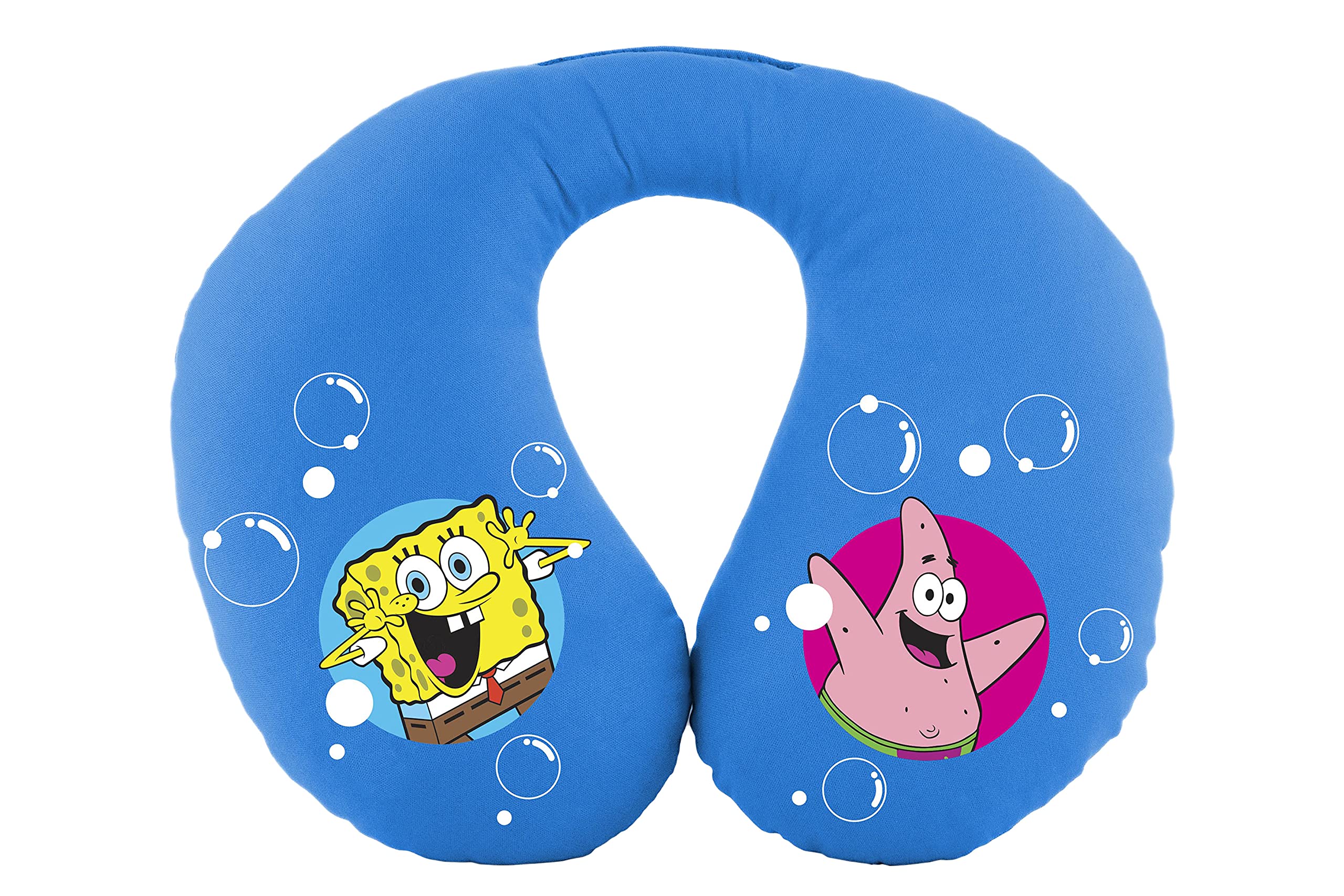 SpongeBob Neck Pillow for Kids. Super Comfortable Ride, Blue, talla unica