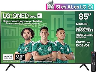 LG Pantalla 85 Pulgadas QNED EVO AI QNED92 4K Smart TV webOS 2025 85QNED92ASA |Sistema Operativo webOS|Identificación de Voz AI |120Hz|Dynamic QNED Color|Dolby Atmos & Dolby Vision Channels