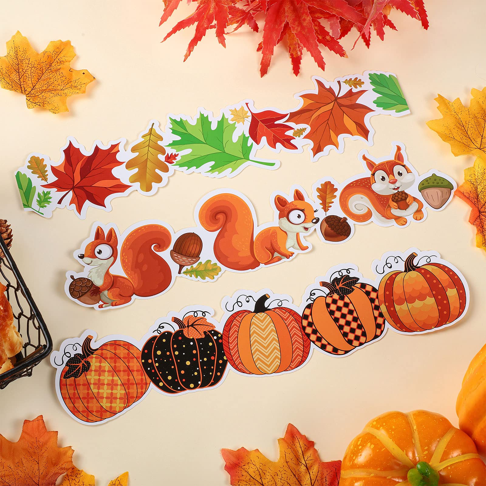 Herbst-Ahornblatt-Bordüre, 10 Meter Lang – Dekorative Pinnwand-Deko Für Klassenzimmer, Büro & Party