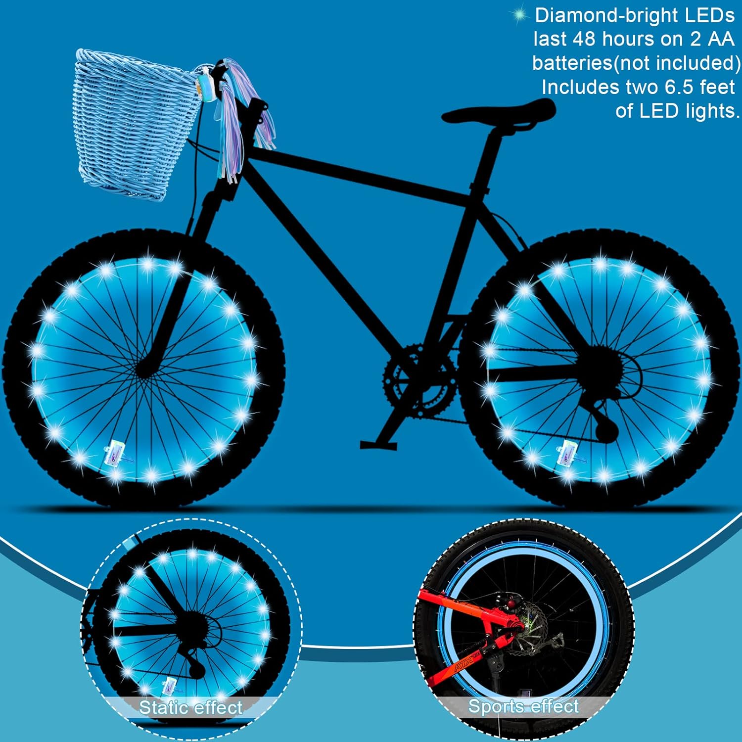 Hestya Kids Bike Basket Set for 12-14 Inch Bikes, Wicker Basket, Handlebar Bicycle for Girls Colorful Streamers Daisy Bell Decoration Girls Bike Accessories Gift for Girl Boy