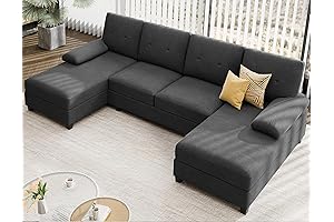 JAMFLY Sectional Sofa Couches for the U-Shaped Living Room