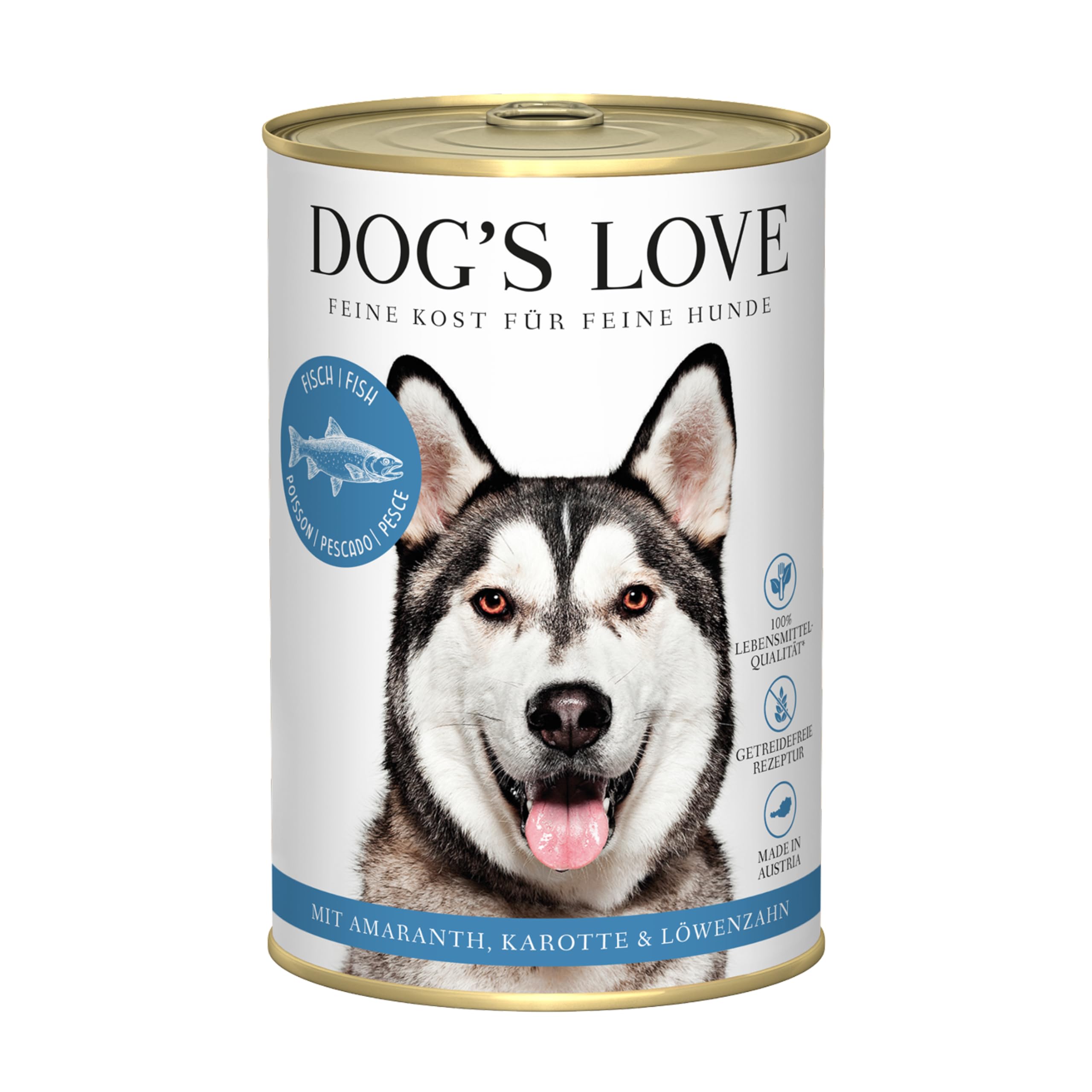 DOG'S LOVE Pesce classico, confezione da 6 (6 x 400 g)