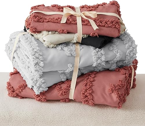 Miniatura 47 de Bedsure Funda de edredón bohemia, tamaño Queen, suave y cómoda, diseño elegante, ropa de cama bohemia para decoración, lavable a máquina, para todas