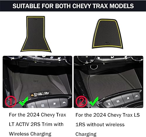 Miniatura 9 de SENSHINE Accesorios para Chevrolet Chevy Trax 2024, portavasos, inserto, forro de consola central, bolsillo de puerta, almohadilla antideslizante