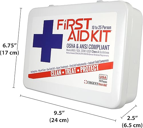Miniatura 6 de OSHA & ANSI Kit de primeros auxilios para 25 personas, 79 piezas, kit de emergencia para interiores y exteriores, para oficina, hogar o automóvil,