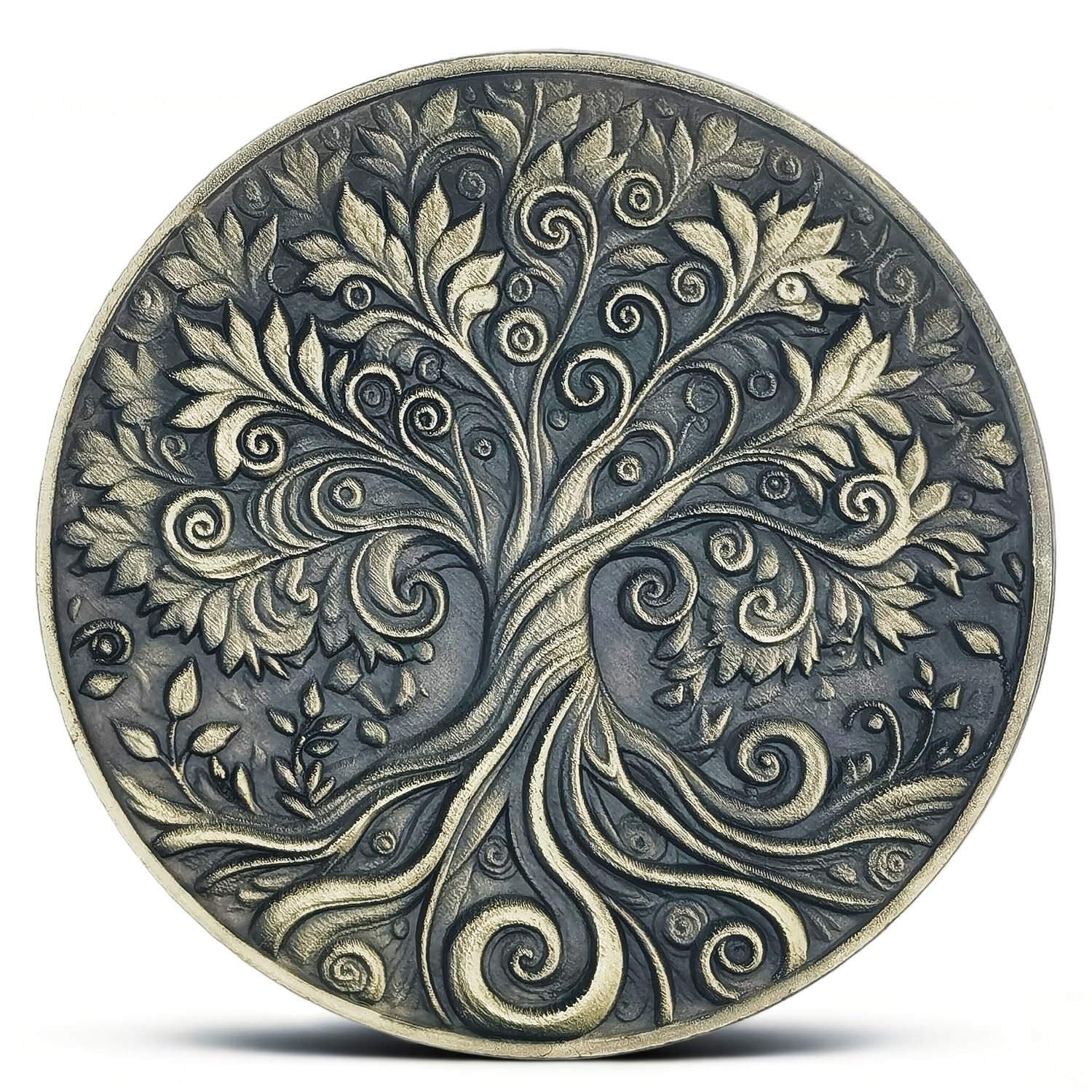 Inspirational Coins Tree of Life Challenge Coin - Motivational Quote & Artistic Design