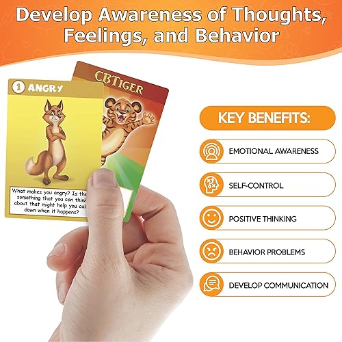 Miniatura 4 de Lupash Games Juegos de terapia CBTiger-para niños, creados por un terapeuta profesional, cartón de alta calidad, desarrolla habilidades sociales,