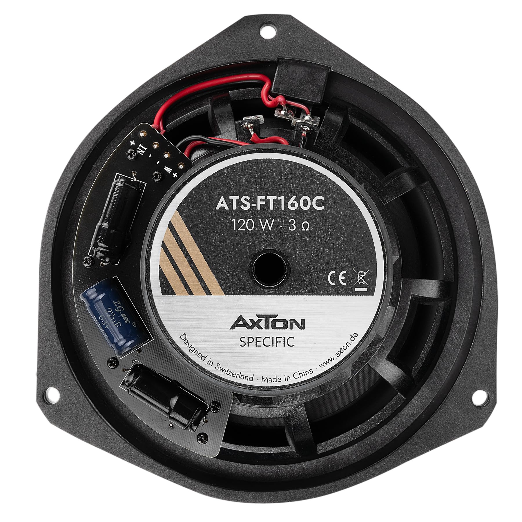 AXTON ATS-FT160C - Sistema di componenti a 2 vie, compatibile con veicoli Fiat Ducato, Plug & Play Front Car Speaker per porta da incasso, 80 W RMS, 1 coppia