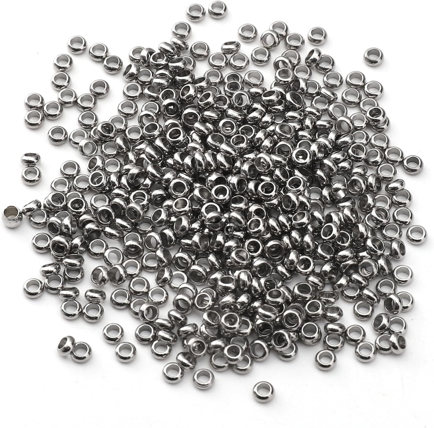304 Stainless Steel Round Crimp Beads 2.5mm 500pcs for Jewelry DIY Making and Repairing image 5