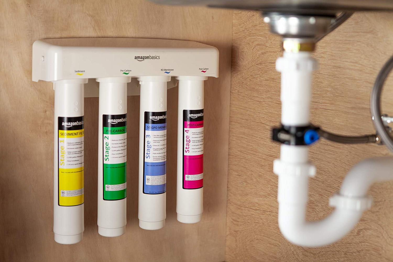 Review Product Amazon Basics 4-Stage Reverse Osmosis Home Drinking Water System