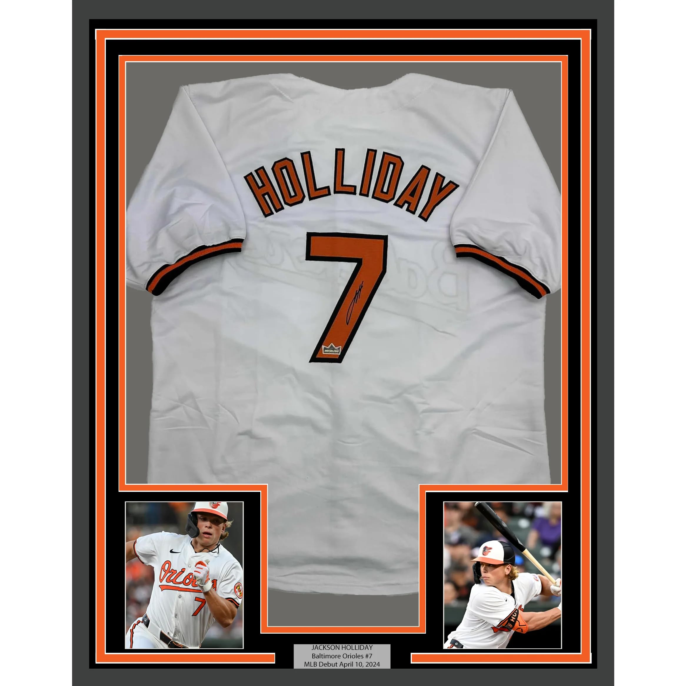 Framed Facsimile Autographed Jackson Holliday 35x39 Baltimore