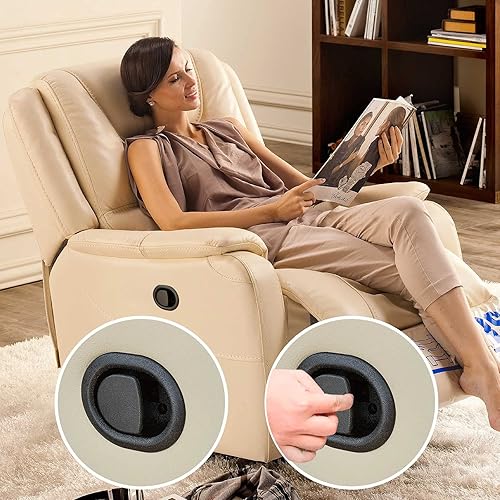 Miniatura 6 de Piezas de repuesto para sillón reclinable con mango de tracción y cable de liberación (2 juegos), piezas de mecanismo reclinable de reparación