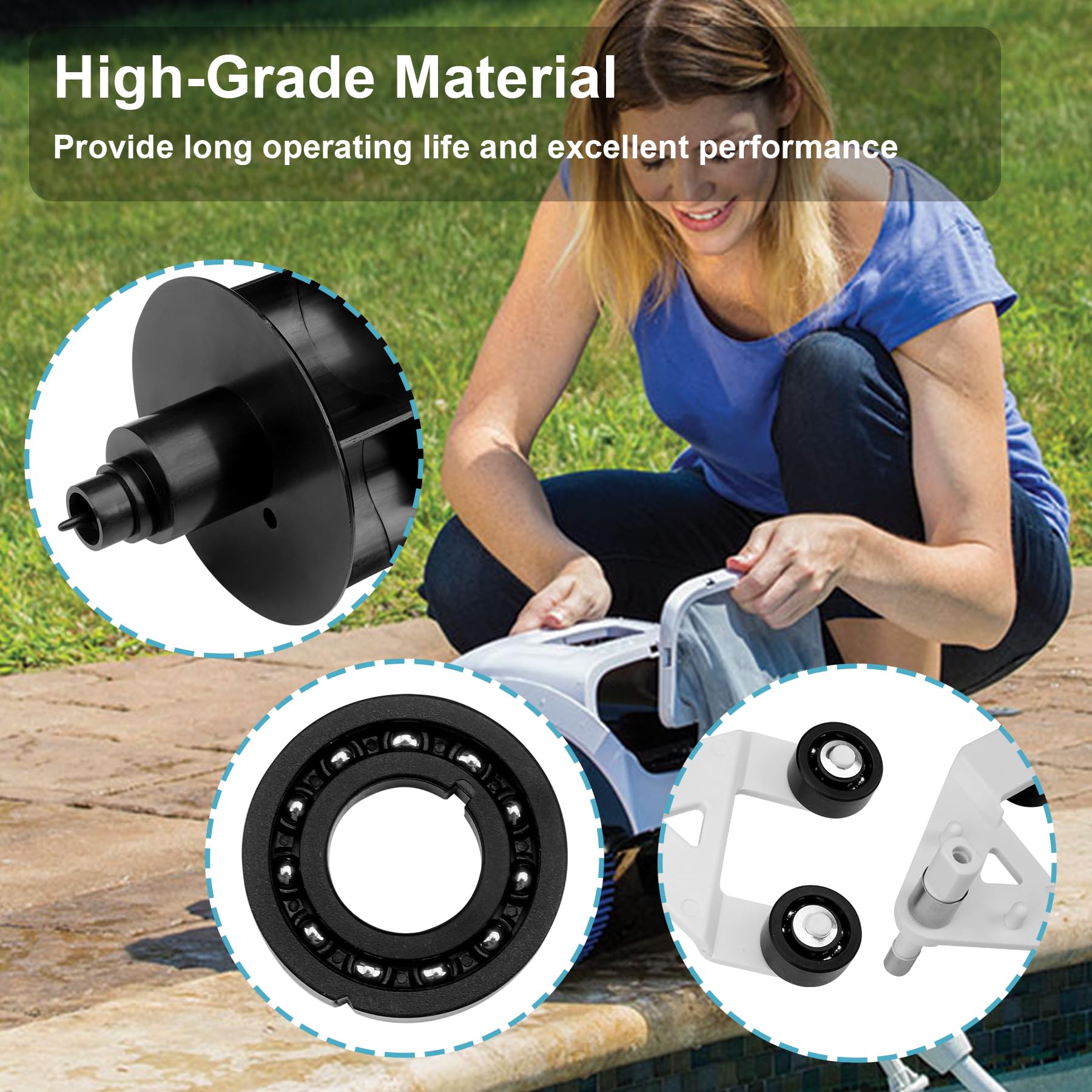 AXV621DAT - Kit Universal de aspiradora de Piscina con Marco en A/turbina