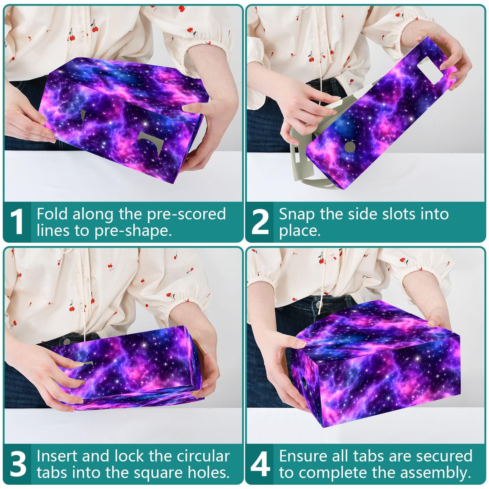 Porte-revues coloré nuage violet sans outil