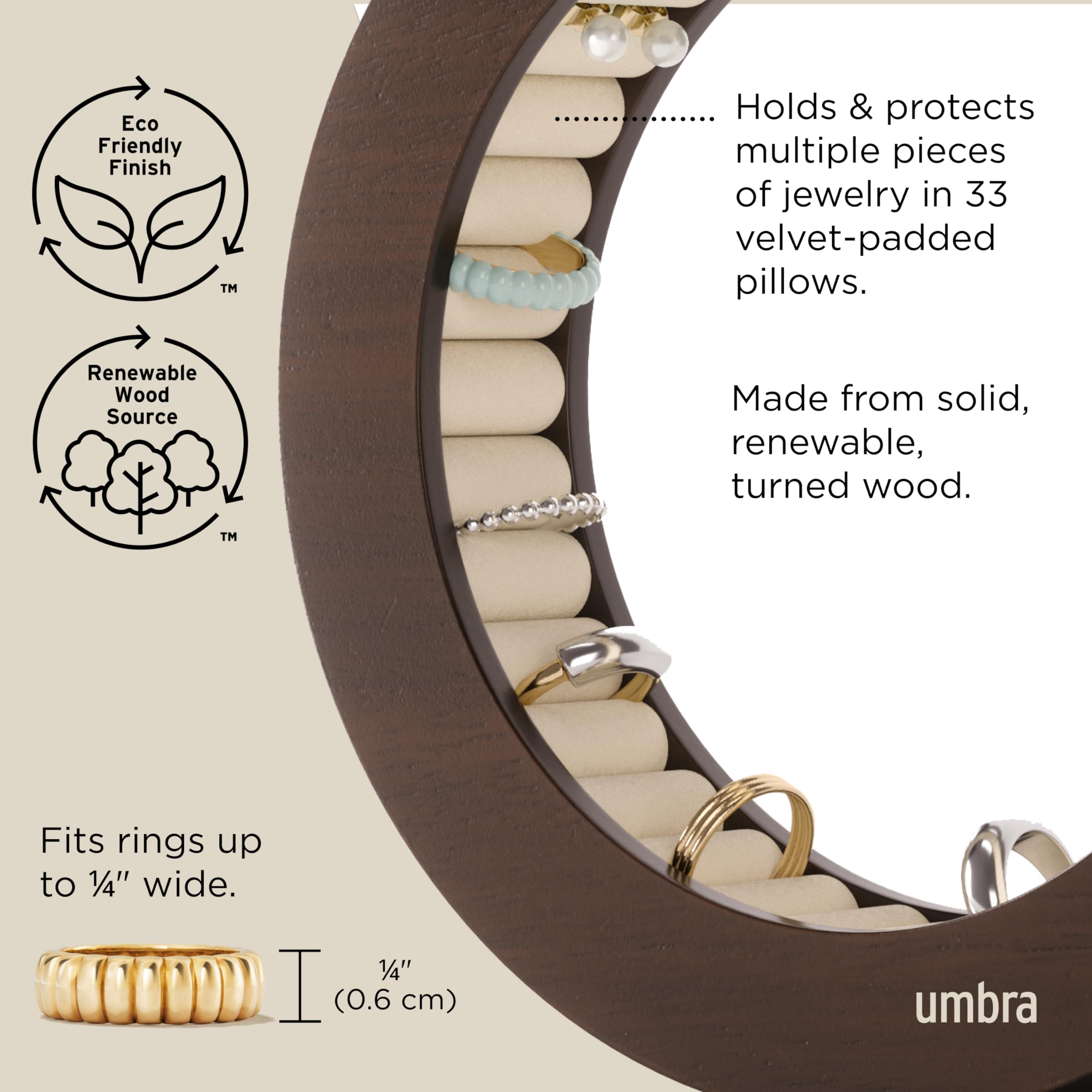 【数量限定】umbra フェリス リングホルダー ウォルナット アクセサリー 収 Amazon｜【公式】umbra フェリス リングホルダー ウォルナット
