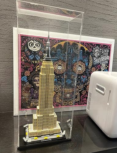 Miniatura 4 de Vitrina de acrílico transparente engrosada para Lego 21042 Estatua de la Libertad coleccionables, caja de protección transparente de autoensamblaje