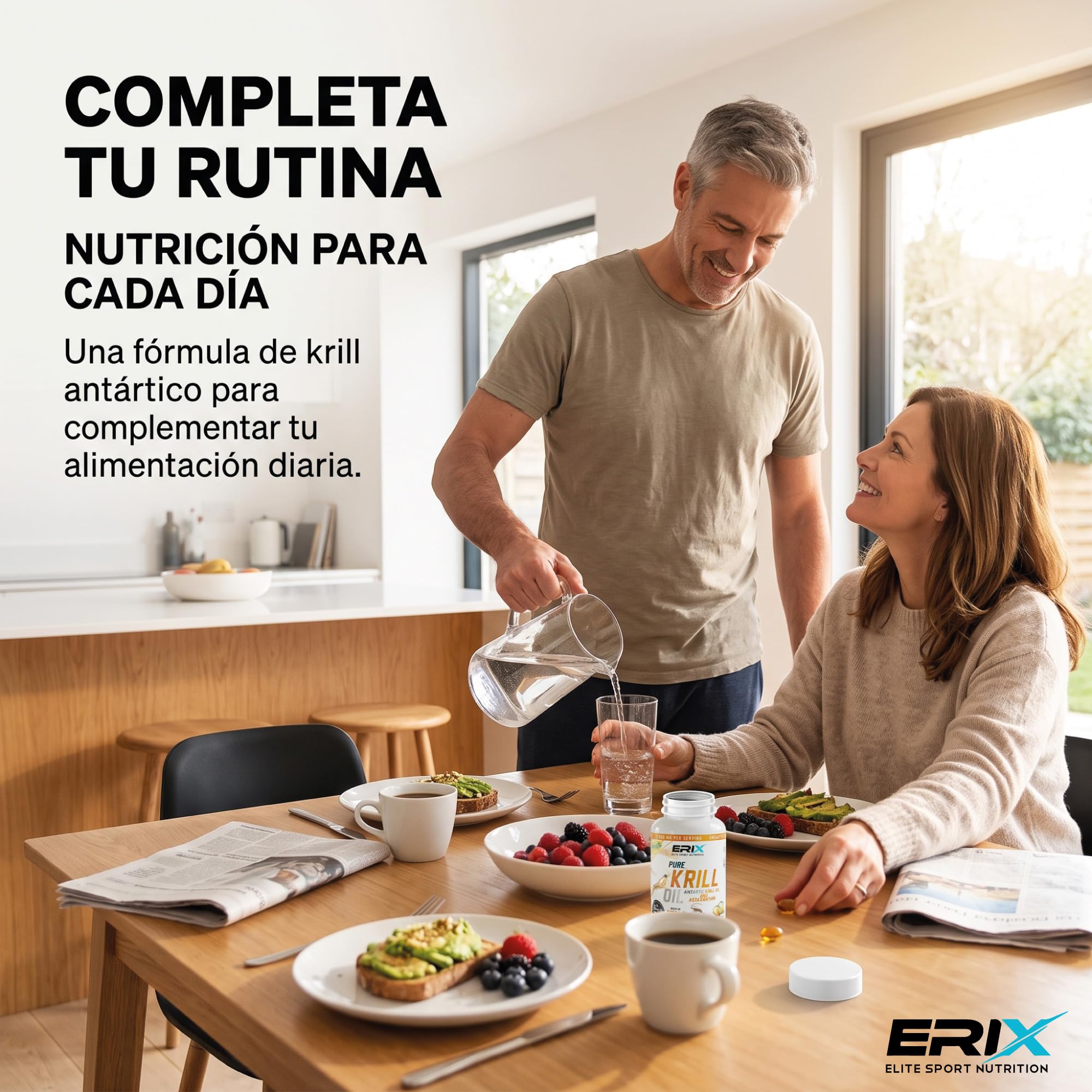 ERIX Nutrición Aceite de Krill Antártico 1000 mg Pack 2 x 60 Perlas