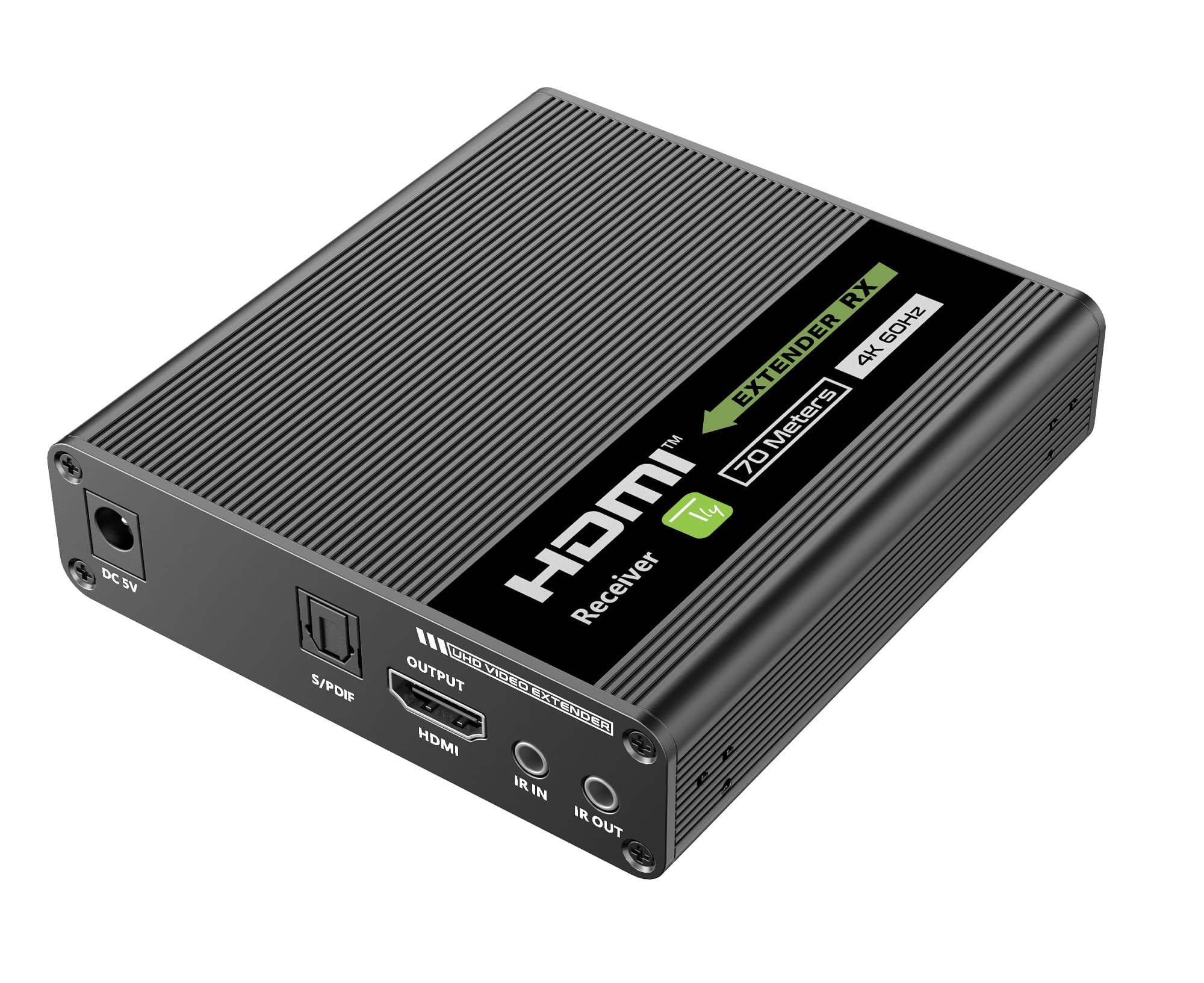 Techly 362312 Amplificatore Extender HDMI 4K Fino a 70m su Cavo Cat.6/6A/7 Punto-Punto
