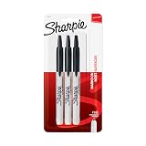 Sharpie Retractable Permanent Markers, Fine Point, Black, 3 Count – view 1