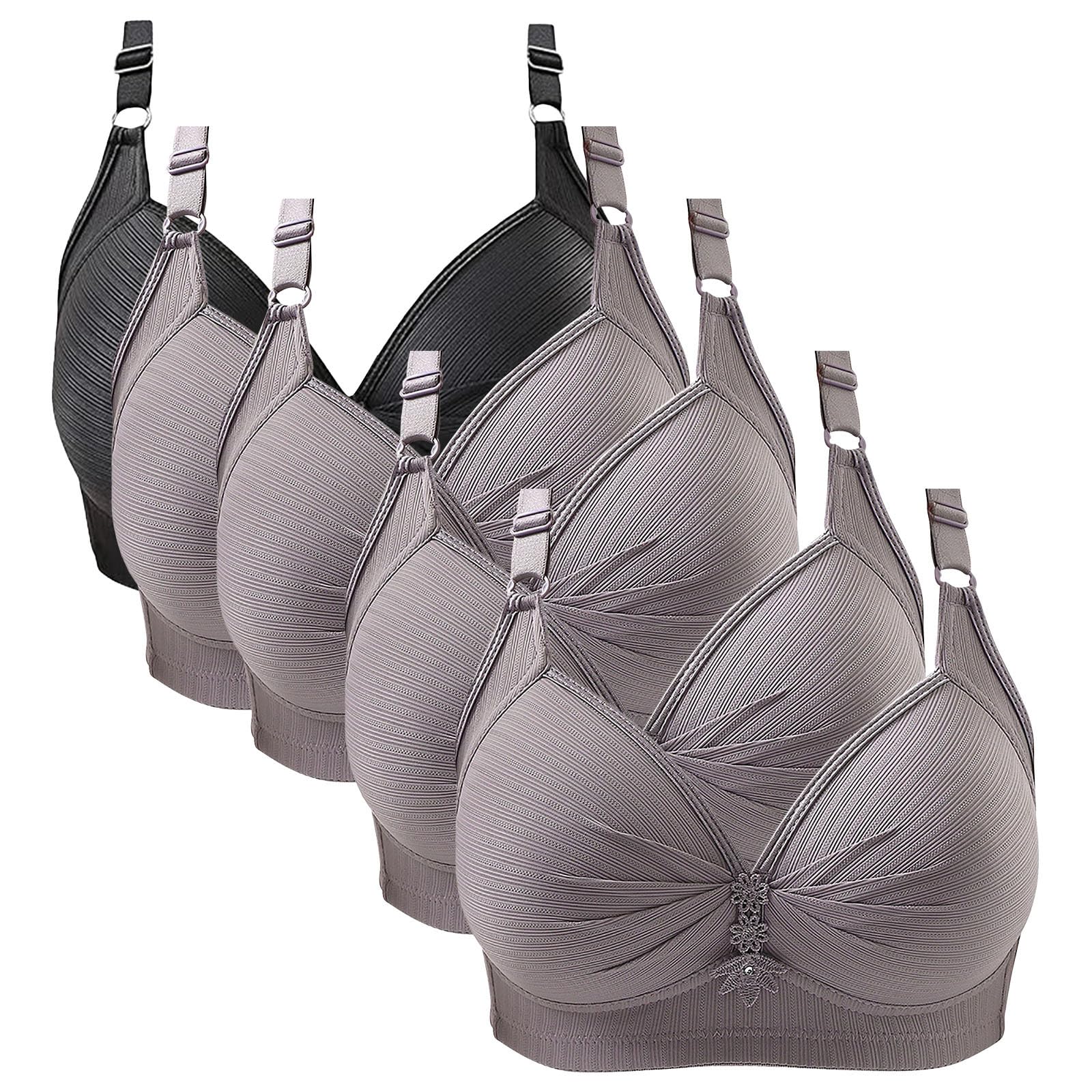 Sujetadores transpirables para mujer, paquete múltiple, corpiño plisado festoneado, ropa interior casual ultrafina, lencería en V, lencería de cobertura completa, brasier suave y cómodo, brasier con