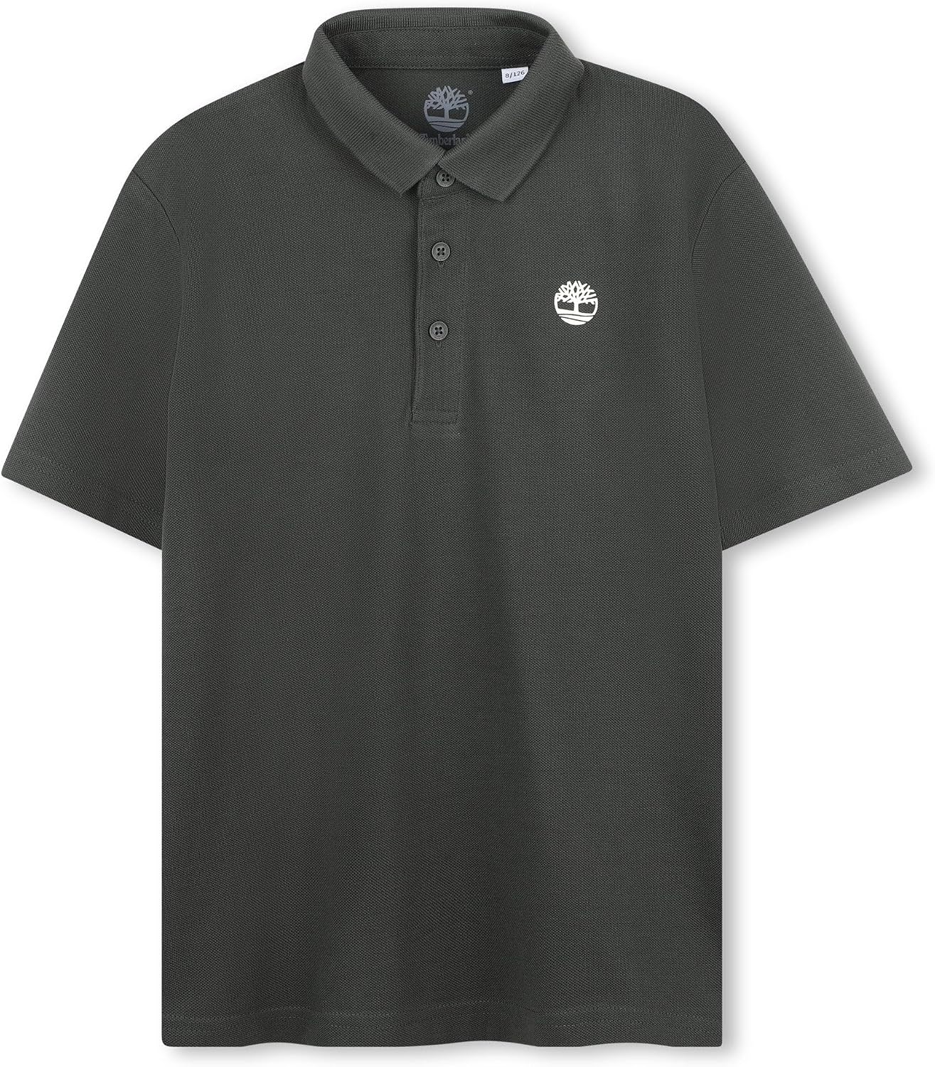 Timberland Boys School Uniform Short Sleeve Pique Cotton Knit Polo Shirt, Kids Button Closure Premium Breathable Polo