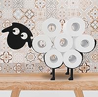 Vista 21 de Black Antler - Soporte de papel higiénico de metal, organizador de papel higiénico decorativo de metal para baños, capacidad para 8 rollos
