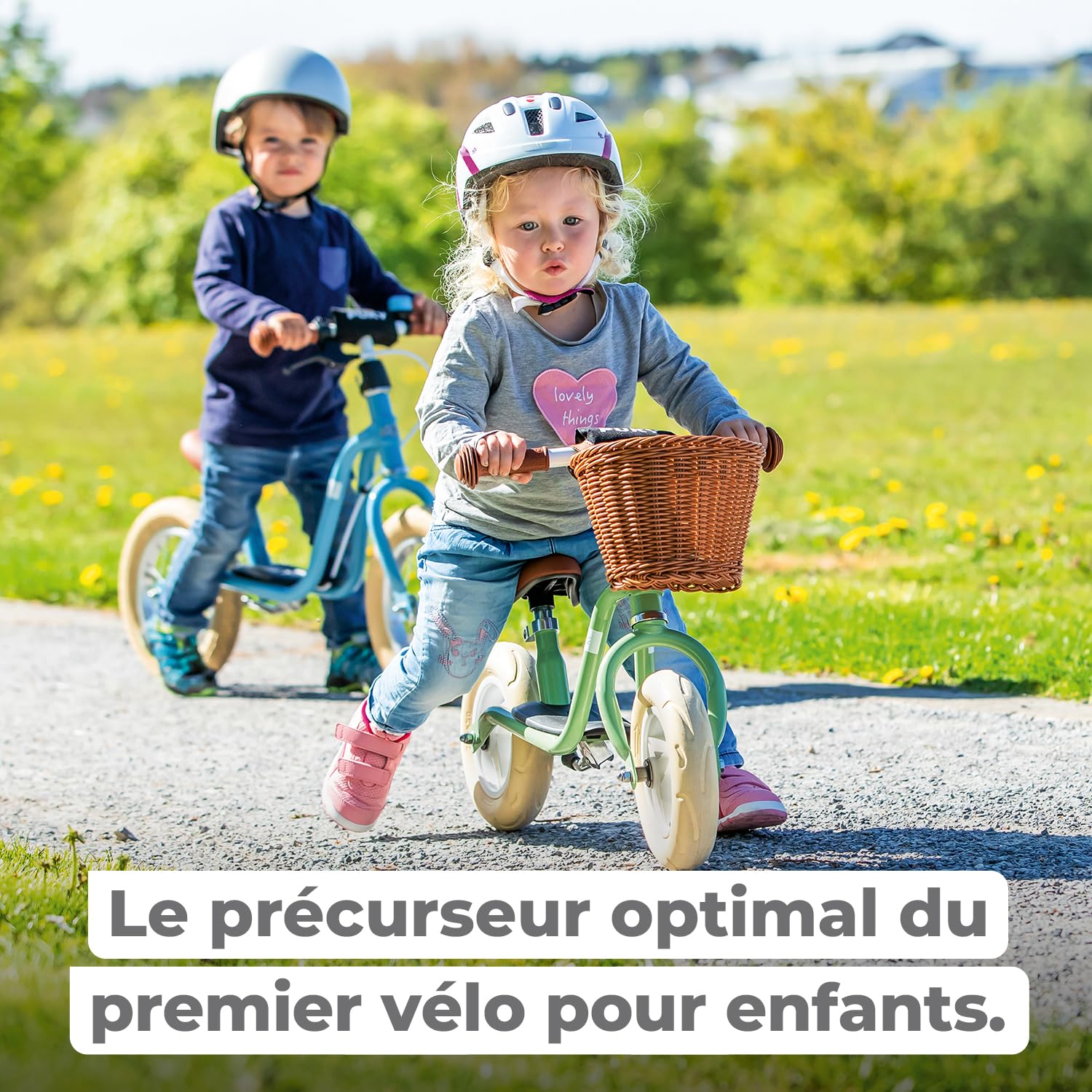 PUKY LR M Classic | Draisienne dès 2 Ans | Jouet Enfants 2 Ans | Trottinette avec Repose-Pieds | Véhicule rétro Classique | Vélo équilibre avec Panier et béquille | Guidon et Selle réglables