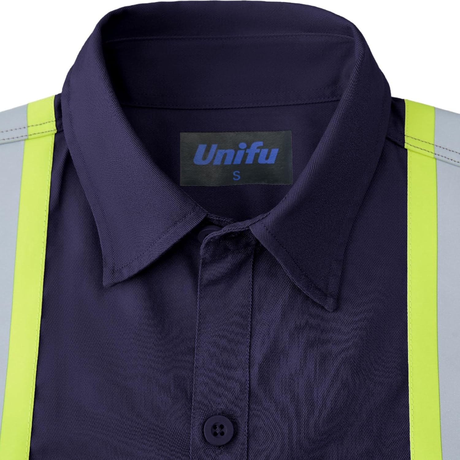 FR Hi-Vis Shirts 7OZ Flame Resistant/Fire Retardant High Visibility 100% Cotton Men’s Welding Safety Shirt NFPA2112/CAT2 - Image 2