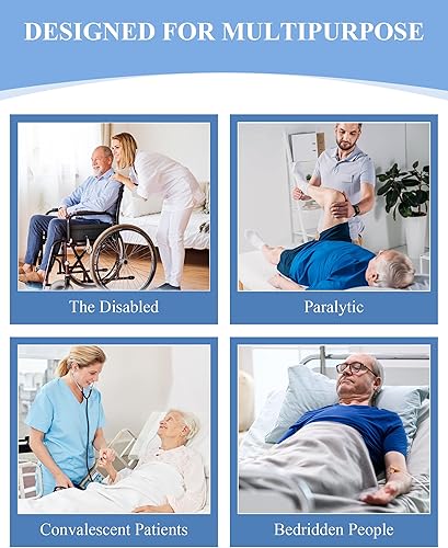 Miniatura 6 de SPRING SEAON Almohadilla de cama de posicionamiento de pacientes con asas, hoja de transferencia y deslizamiento para cuidado de ancianos,