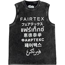 Fairtex Multi Languages Sleeveless Shirt, Cotton Muay Thai MMA Gym Tank Top